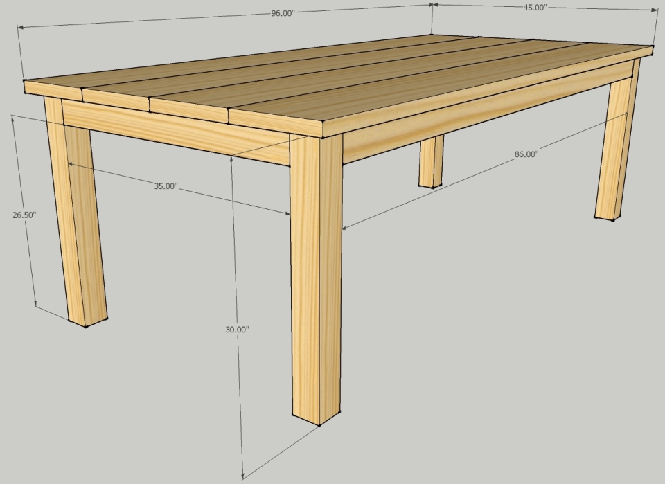 free wooden dining table plans | Quick Woodworking Projects